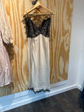 Silk and black lace dress ￼