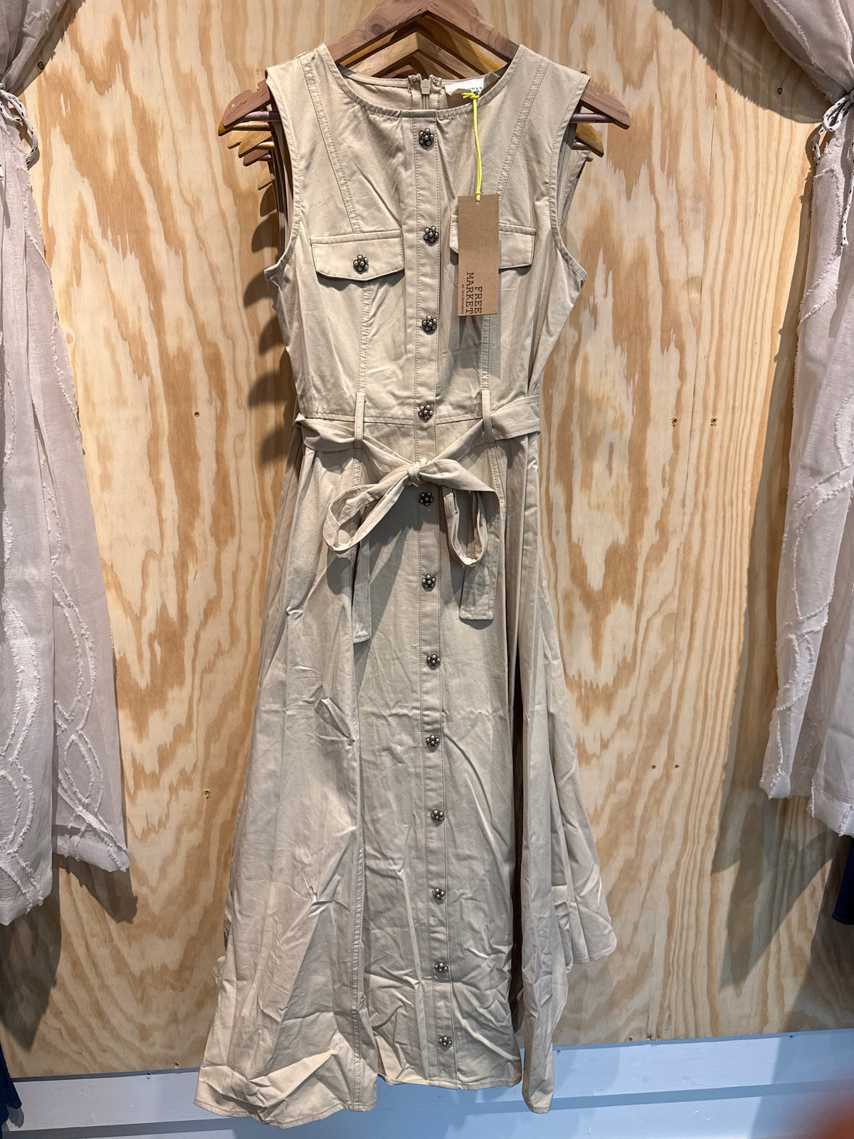 Free market vintage pearl trench, dress ￼